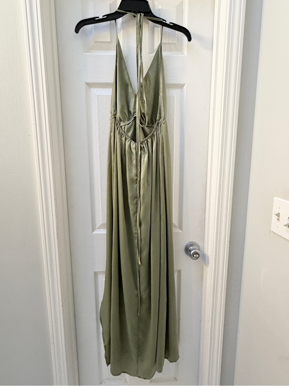 Mint Green Boho Maxi Halter Dress Size Small - Picture 6 of 9